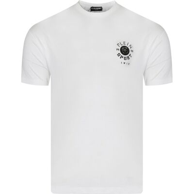 Plein Sport - T-Shirt Męski - Ps25mts09/01 White Koszulka Biała Plein Sport - T-Shirt Męski - Ps25mts09/01 White Koszulka Biała