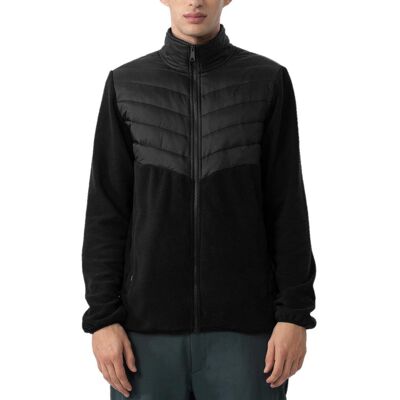 Polar męski bez kaptura 4F AW23TFLEM119 - czarny XXL Polar męski bez kaptura 4F AW23TFLEM119 - czarny XXL
