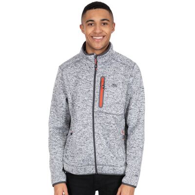 Polar Męski Full-Zip Trespass Bingham Grey Marl - S Polar Męski Full-Zip Trespass Bingham Grey Marl - S