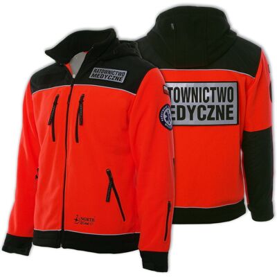 Inny producent Polar ratowniczy North-Wind PRM-23 FLUO z kapturem oraz kompletem emblematów Inny producent Polar ratowniczy North-Wind PRM-23 FLUO z kapturem oraz kompletem emblematów