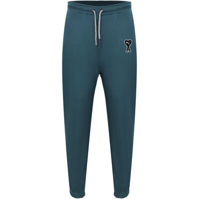 Puma - SPODNIE DRESOWE - AMI SWEATPANTS 535996-24 zielone bawełna Puma - SPODNIE DRESOWE - AMI SWEATPANTS 535996-24 zielone bawełna