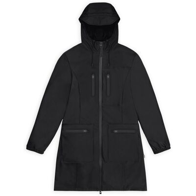 Rains damski płaszcz przeciwdeszczowy CARGO CURVE JACKET W3 12050 01 BLACK-XL Rains damski płaszcz przeciwdeszczowy CARGO CURVE JACKET W3 12050 01 BLACK-XL