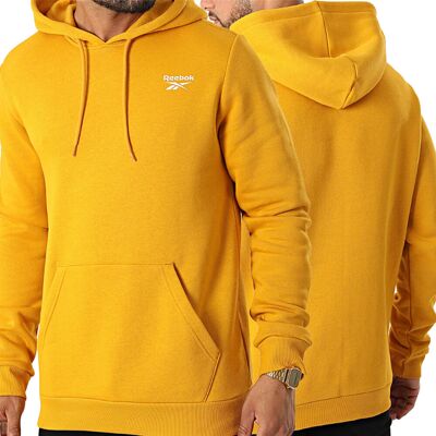 Reebok bluza męska musztardowa kangurka z kapturem ocieplana HJ9940 2XL Reebok bluza męska musztardowa kangurka z kapturem ocieplana HJ9940 2XL