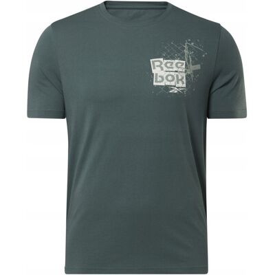 - T-SHIRT MĘSKI - GS REEBOK NEIGHCORHOOD SS HM6253 ZIELONY - T-SHIRT MĘSKI - GS REEBOK NEIGHCORHOOD SS HM6253 ZIELONY