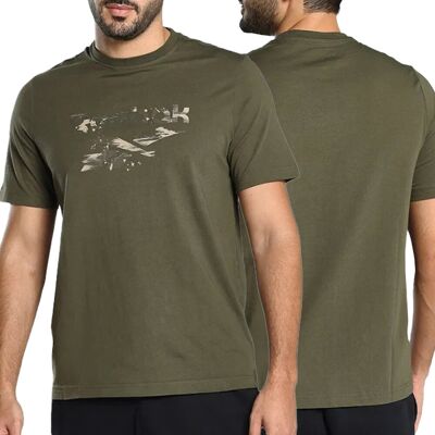Reebok t-shirt męski khaki klasyczny koszulka bawełniana IM1565 L Reebok t-shirt męski khaki klasyczny koszulka bawełniana IM1565 L