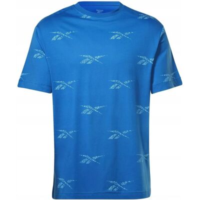 Reebok - T-SHIRT MĘSKI - RI AOP TEE IB8447 koszulka NIEBIESKA Reebok - T-SHIRT MĘSKI - RI AOP TEE IB8447 koszulka NIEBIESKA