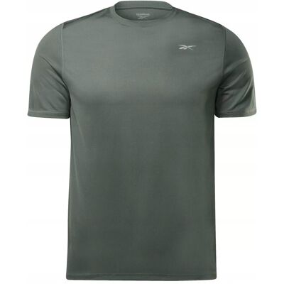 Reebok T-SHIRT MĘSKI - RUNNING GFX TEE HT3720 CIEMNOZIELONY Reebok T-SHIRT MĘSKI - RUNNING GFX TEE HT3720 CIEMNOZIELONY