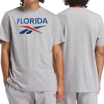Reebok t-shirt męski szary bawełna Logo Florida 100206434 M Reebok t-shirt męski szary bawełna Logo Florida 100206434 M