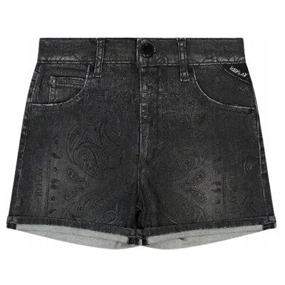 Replay Czarne Krótkie Spodenki Z Delikatnym Nadrukiem Denim 158 Kya Replay Czarne Krótkie Spodenki Z Delikatnym Nadrukiem Denim 158 Kya
