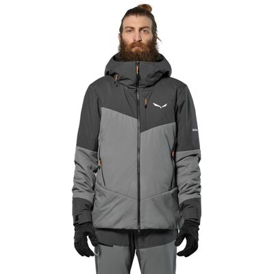 Salewa Kurtka trekkingowa ocieplana męska Ortles TW AIR Hooded szara 48_M Salewa Kurtka trekkingowa ocieplana męska Ortles TW AIR Hooded szara 48_M