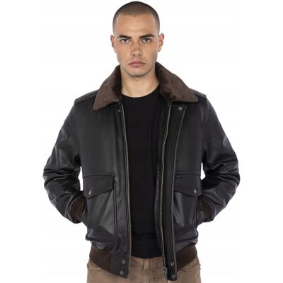 Inny producent SCHOTT NYC KURTKA PILOTKA SKÓRZANA Z BRĄZOWYM KOŁNIERZEM L 1JPA Inny producent SCHOTT NYC KURTKA PILOTKA SKÓRZANA Z BRĄZOWYM KOŁNIERZEM L 1JPA