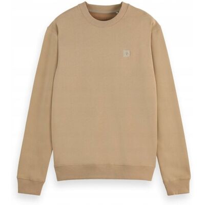Scotch & Soda SCOTCHSODA BEŻOWA BAWEŁNIANA BLUZA MĘSKA Z OKRĄGŁYM DEKOLTEM XXL 6BA Scotch & Soda SCOTCHSODA BEŻOWA BAWEŁNIANA BLUZA MĘSKA Z OKRĄGŁYM DEKOLTEM XXL 6BA