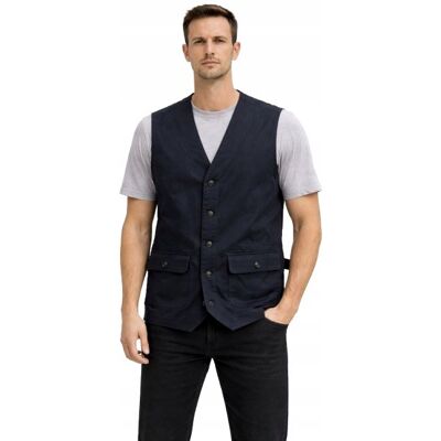 Inny producent SELECTED HOMME GRANATOWA KAMIZELKA CASUAL Z GUZIKAMI BAWEŁNIANA 50 N1A Inny producent SELECTED HOMME GRANATOWA KAMIZELKA CASUAL Z GUZIKAMI BAWEŁNIANA 50 N1A
