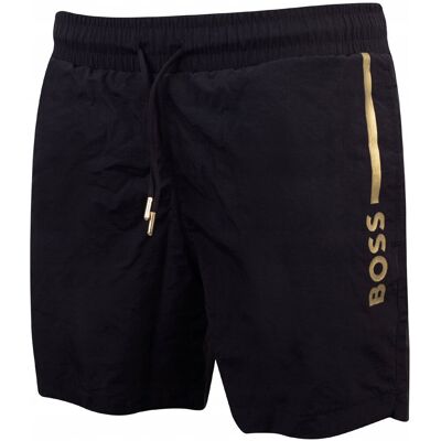 Spodenki Hugo Boss 50484440 Męskie Czarne Złote Logo r. M Spodenki Hugo Boss 50484440 Męskie Czarne Złote Logo r. M