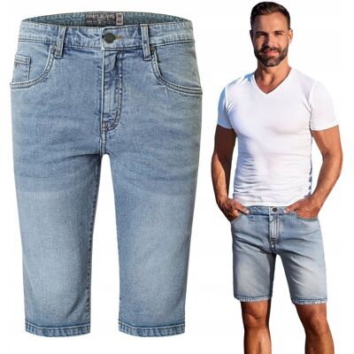 SPODENKI Jeansowe Męskie Denim SAMOT Szorty BŁĘKITNE Sprane 35 Pako Jeans SPODENKI Jeansowe Męskie Denim SAMOT Szorty BŁĘKITNE Sprane 35 Pako Jeans