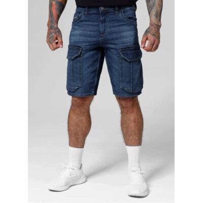 Inny producent Spodenki szorty jeans bojówki męskie Pitbull Longspur granatowe 32 Inny producent Spodenki szorty jeans bojówki męskie Pitbull Longspur granatowe 32