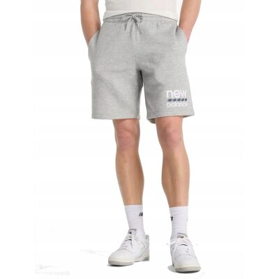 SPODENKI SZORTY męskie NEW BALANCE MS51940AG dresowe sportowe szare 2XL XXL SPODENKI SZORTY męskie NEW BALANCE MS51940AG dresowe sportowe szare 2XL XXL