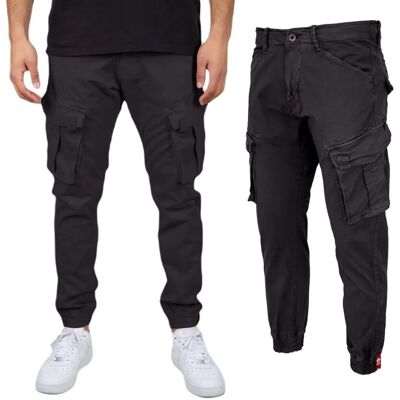 Inny producent spodnie bojówki ALPHA INDUSTRIES - SPY DARK BLACK Slim Fit-32 Inny producent spodnie bojówki ALPHA INDUSTRIES - SPY DARK BLACK Slim Fit-32