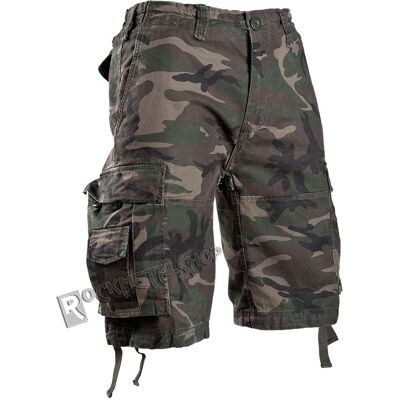 Brandit spodnie bojówki krótkie VINTAGE SHORTS - WOODLAND-3XL Brandit spodnie bojówki krótkie VINTAGE SHORTS - WOODLAND-3XL
