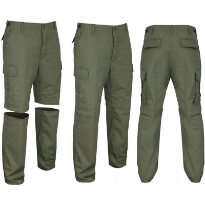 Spodnie bojówki trekkingowe taktyczne 2w1 Mil-Tec BDU Zip-Off Olive M Spodnie bojówki trekkingowe taktyczne 2w1 Mil-Tec BDU Zip-Off Olive M