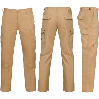 Spodnie bojówki wojskowe Mil-Tec Teesar RipStop BDU Slim Fit Khaki 3XL Spodnie bojówki wojskowe Mil-Tec Teesar RipStop BDU Slim Fit Khaki 3XL