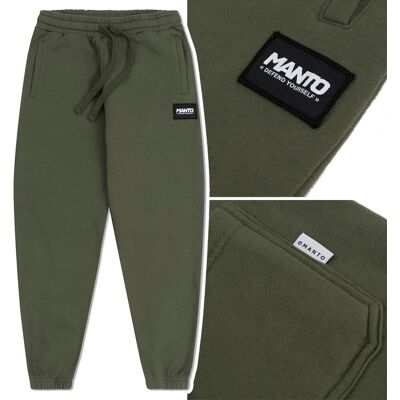 Spodnie Dresowe Bawełniane Męskie Manto Label Khaki R. S Spodnie Dresowe Bawełniane Męskie Manto Label Khaki R. S