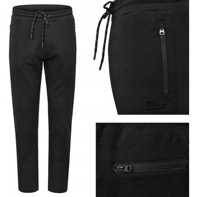 SPODNIE DRESOWE Męskie Długie Bez Ściągacza FERNANDO Czarne XXXL Pako Jeans SPODNIE DRESOWE Męskie Długie Bez Ściągacza FERNANDO Czarne XXXL Pako Jeans