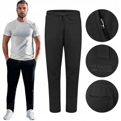 SPODNIE DRESOWE Męskie Długie Bez Ściągacza RABBIT Czarne Pako Jeans SPODNIE DRESOWE Męskie Długie Bez Ściągacza RABBIT Czarne Pako Jeans