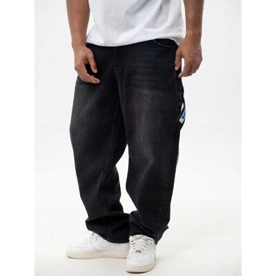 Spodnie Jeansowe Super Baggy 6 Kieszeni Cargo Męskie Czarne Jigga Wear Xl Spodnie Jeansowe Super Baggy 6 Kieszeni Cargo Męskie Czarne Jigga Wear Xl