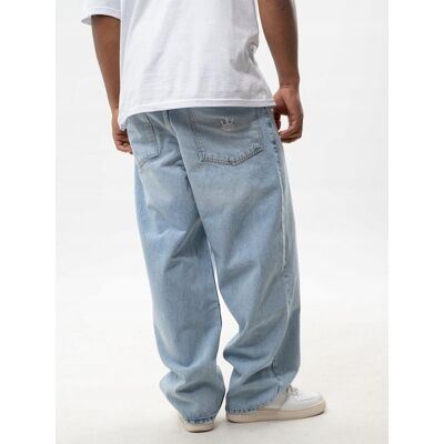 Spodnie Jeansowe Super Baggy Męskie Sprane Jasne Niebieskie Jigga Wear Xl Spodnie Jeansowe Super Baggy Męskie Sprane Jasne Niebieskie Jigga Wear Xl