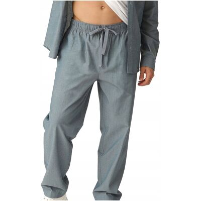 Inny producent Spodnie męskie bawełniane długie letnie denim luźne niebieskie Naviale XL Inny producent Spodnie męskie bawełniane długie letnie denim luźne niebieskie Naviale XL
