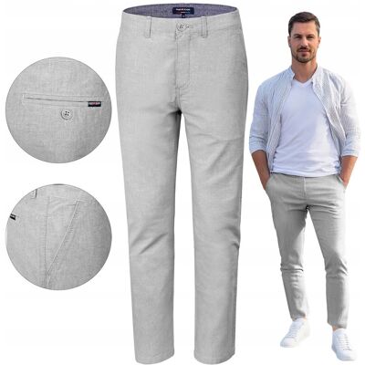 SPODNIE Męskie CHINOSY Bawełniane JASNOSZARE Slim Fit W30/L32 Pako Jeans SPODNIE Męskie CHINOSY Bawełniane JASNOSZARE Slim Fit W30/L32 Pako Jeans