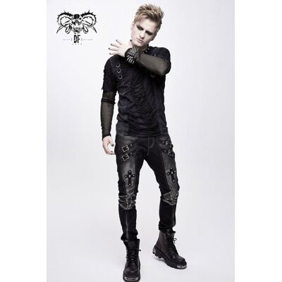 Pozostałe marki spodnie męskie DEVIL FASHION - CROSS (BLACK WITH SILVER)-XXL Pozostałe marki spodnie męskie DEVIL FASHION - CROSS (BLACK WITH SILVER)-XXL