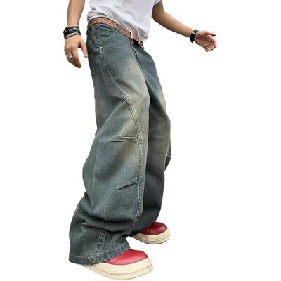Inny producent Spodnie Męskie Jeansy Baggy Y2K Szerokie Luźne Retro Niebieskie XS Inny producent Spodnie Męskie Jeansy Baggy Y2K Szerokie Luźne Retro Niebieskie XS