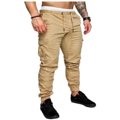 Zolta Spodnie Męskie Joggery Cargo, Beżowe, Rozmiar XXXL Zolta Spodnie Męskie Joggery Cargo, Beżowe, Rozmiar XXXL