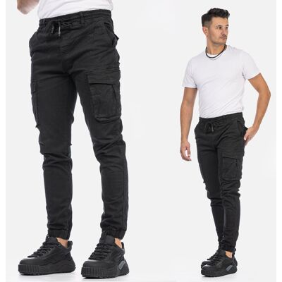 brak danych Spodnie Męskie Joggery Czarne Bawełniane Dopasowane A-3029 Czarny 32 brak danych Spodnie Męskie Joggery Czarne Bawełniane Dopasowane A-3029 Czarny 32