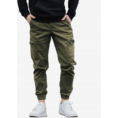 SPODNIE MĘSKIE MATERIAŁOWE BOJÓWKI JOGGER Oliwka Khaki JIGGA WEAR Cargo 3XL SPODNIE MĘSKIE MATERIAŁOWE BOJÓWKI JOGGER Oliwka Khaki JIGGA WEAR Cargo 3XL