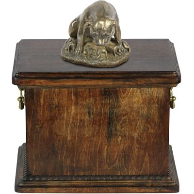 Staffordshire Bull Terrier, Staffik, Staffi I - skrzynia pamiątkowa psa, skrzynia ze statuetką, elegancka skrzynia w klasycznym stylu marki Art-Dog Staffordshire Bull Terrier, Staffik, Staffi I - skrzynia pamiątkowa psa, skrzynia ze statuetką, elegancka skrzynia w klasycznym stylu marki Art-Dog
