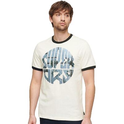 Superdry Fotograficzny T-shirt z Krótkim Rękawem z Logo Superdry Fotograficzny T-shirt z Krótkim Rękawem z Logo