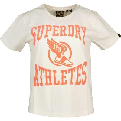 Superdry Varsity Flocked Dopasowany T-Shirt Superdry Varsity Flocked Dopasowany T-Shirt