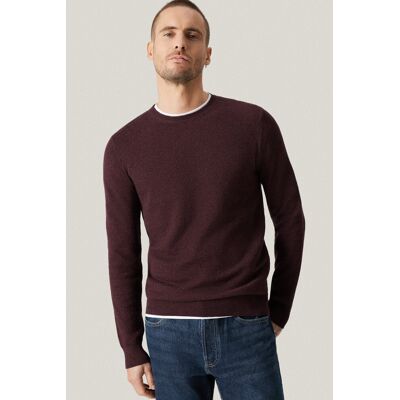 Próchnik Sweter Bordowy Bawełniany O-neck PM17 Próchnik Sweter Bordowy Bawełniany O-neck PM17
