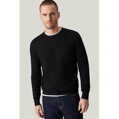 Próchnik Sweter Czarny Bawełniany O-neck PM17 Próchnik Sweter Czarny Bawełniany O-neck PM17