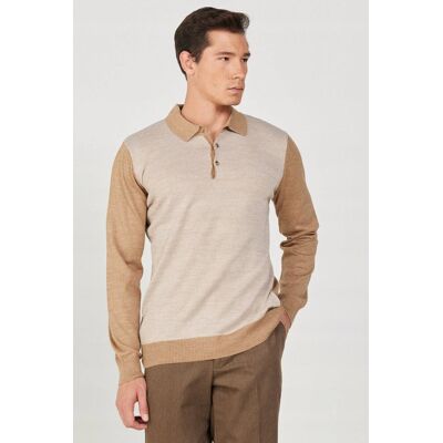 Inny producent SWETER MĘSKI BEŻOWO BRĄZOWY Z KOŁNIERZYKIEM I GUZIKAMI XL 5GA* Inny producent SWETER MĘSKI BEŻOWO BRĄZOWY Z KOŁNIERZYKIEM I GUZIKAMI XL 5GA*