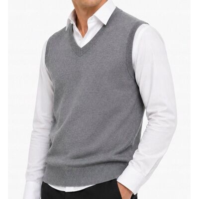 Inny producent Sweter męski bezrękawnik pulower kamizelka męska z kaszmirem 2XL XXL grafit Inny producent Sweter męski bezrękawnik pulower kamizelka męska z kaszmirem 2XL XXL grafit