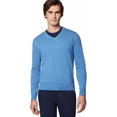 Sweter Męski Błękitny Bawełniany V-Neck Próchnik Pm7 Xl Sweter Męski Błękitny Bawełniany V-Neck Próchnik Pm7 Xl