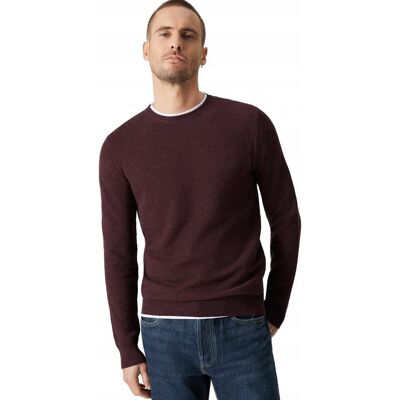 Sweter Męski Bordowy Bawełniany O-Neck Próchnik Pm17 M Sweter Męski Bordowy Bawełniany O-Neck Próchnik Pm17 M