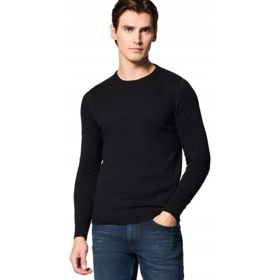 Sweter Męski Czarny Bawełniany O-Neck Próchnik Pm8 L Sweter Męski Czarny Bawełniany O-Neck Próchnik Pm8 L