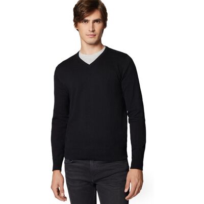 Sweter Męski Czarny Bawełniany V-Neck Próchnik Pm7 L Sweter Męski Czarny Bawełniany V-Neck Próchnik Pm7 L