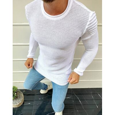 Sweter Ecru DStreet - Styl Casualowy Sweter Ecru DStreet - Styl Casualowy