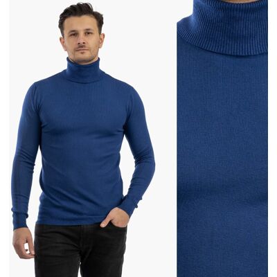 brak danych Sweter Męski Golf Elegancki Wiskoza Dopasowany Ciemny Niebieski L Niebieski brak danych Sweter Męski Golf Elegancki Wiskoza Dopasowany Ciemny Niebieski L Niebieski